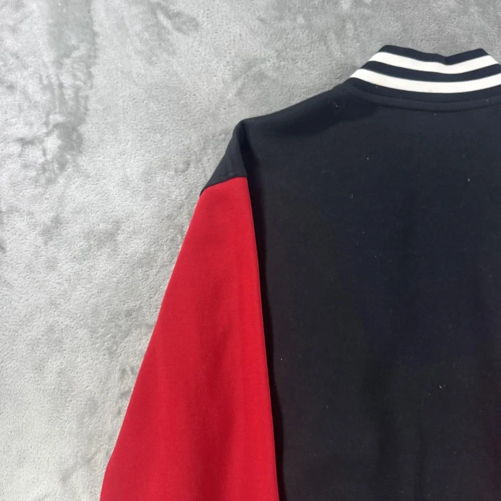 Polo Ralph Lauren Jacket Mens XL Black Red Fleece Varsity P Wing Track College